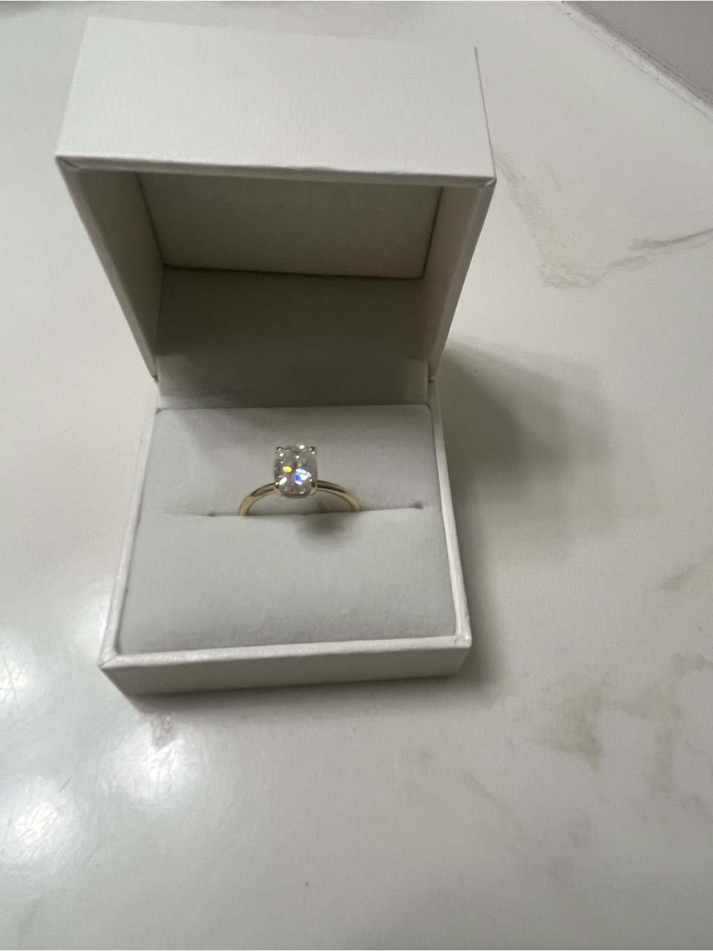 Maxine of Hollywood Gold Ring with Clear Stone